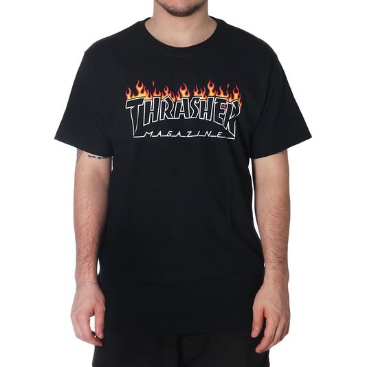 Camiseta Thrasher Magazine Scorched Preto