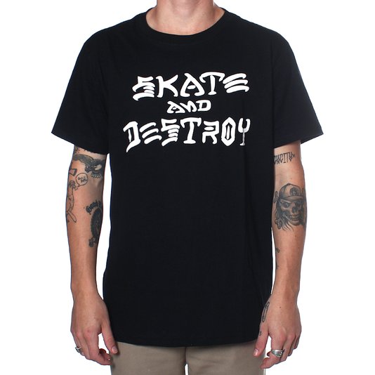 Camiseta Thrasher Magazine Skate And Destroy Preto