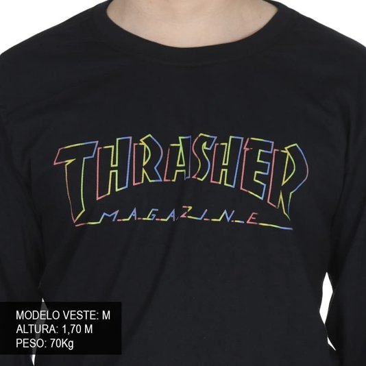 Camiseta Thrasher Magazine Spectrum M/L Preto