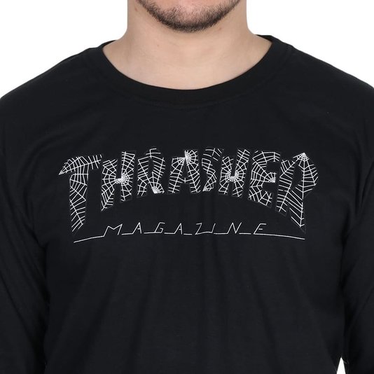 Camiseta Thrasher Magazine Web Logo M/L Preto