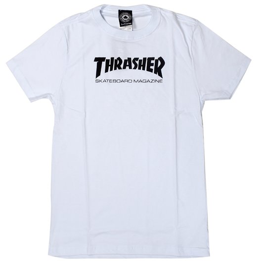 Camiseta Thrasher Skateboard Magazine Logo Branco