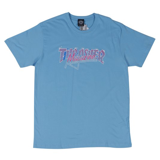 Camiseta Thrasher Vice Logo Azul Claro