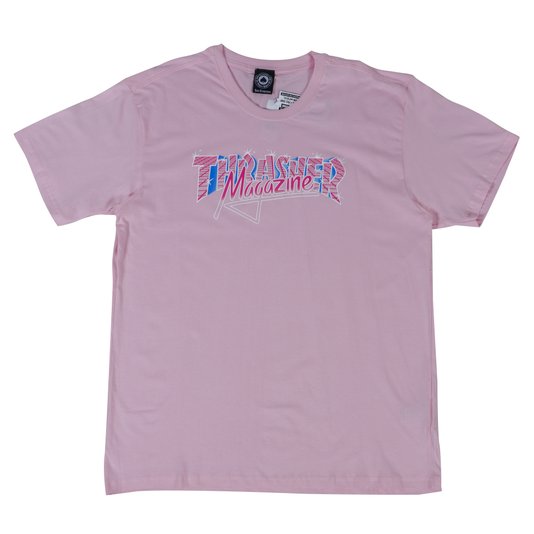 Camiseta Thrasher Vice Logo Rosa Claro