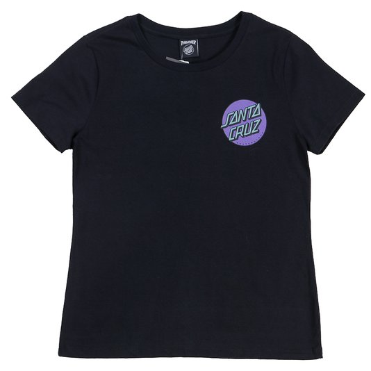 Camiseta Thrasher X Santa Cruz Diamond Dot Feminino Preto