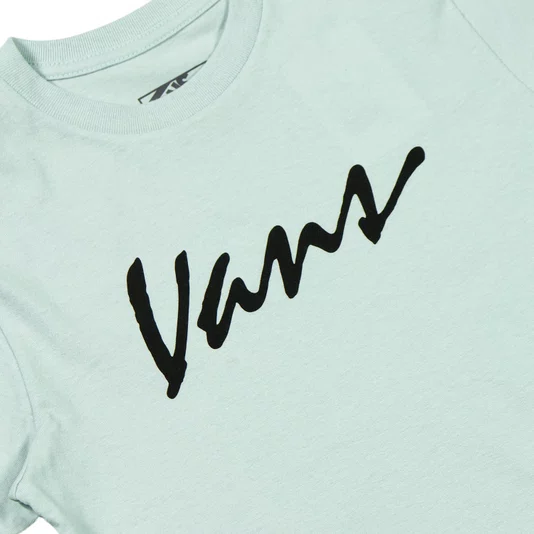 Camiseta Vans Archived Logo Infantil Verde Menta