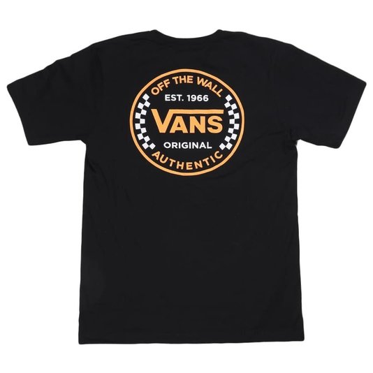 Camiseta Vans Authentic Checker Ss Juvenil Preto - Rock City