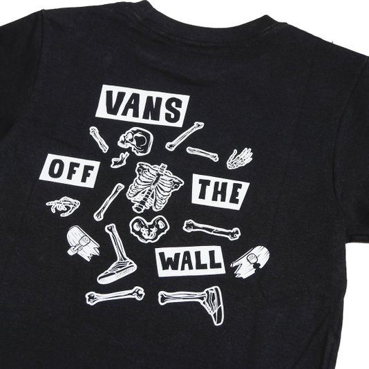 Camiseta Vans Bone Yards Infantil Preto