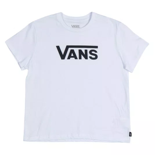 Camiseta Vans Classic Juvenil Flying V Crew Branco