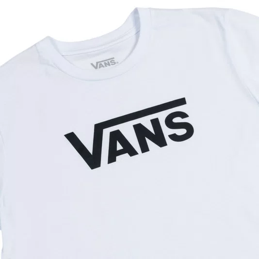 Camiseta Vans Classic Juvenil Flying V Crew Branco