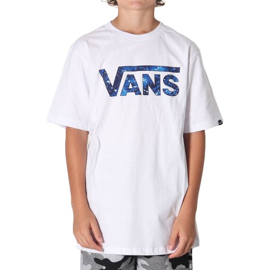 Camiseta Vans Classic Logo Fill Infantil Branco