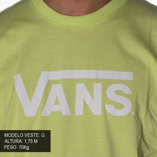 Camiseta Vans Classica Logo Verde/Branco