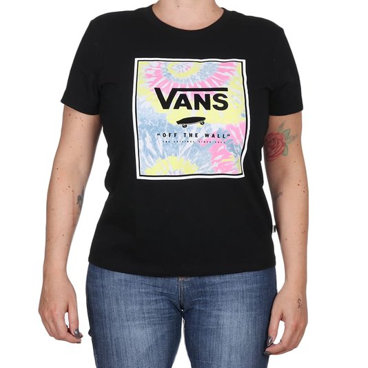 Camiseta Vans Dyed Box Feminina Preto