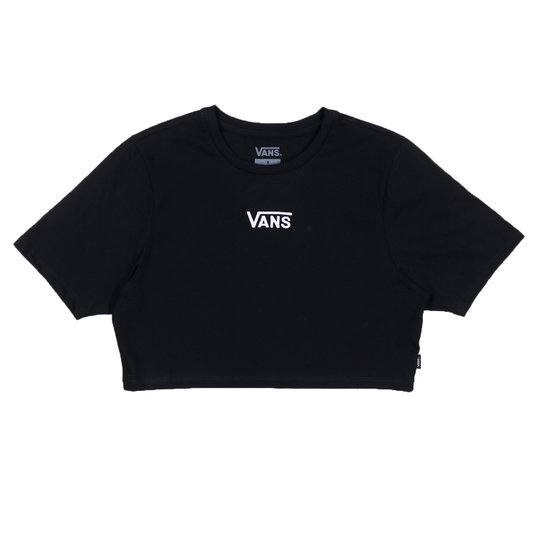Camiseta Vans Flying V Crew Cropped Feminino Preto
