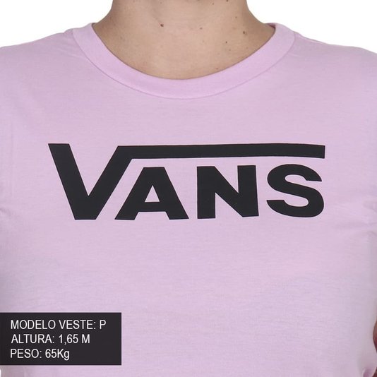 Camiseta Vans Flying V Crew Feminina Lilas
