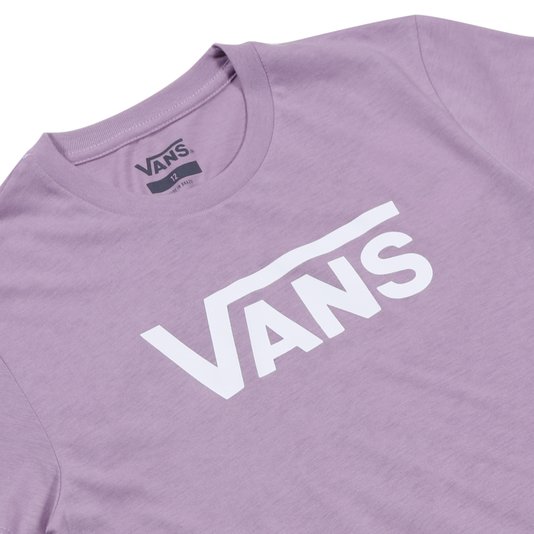 Camiseta Vans Flying V Crew Juvenil Roxo