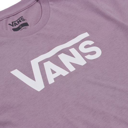 Camiseta Vans Flying V Crew Juvenil Roxo