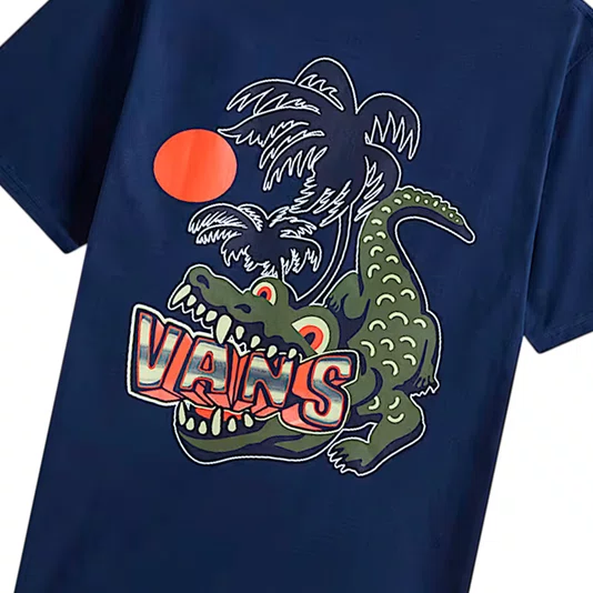 Camiseta Vans Infantil Hangry Gator Azul