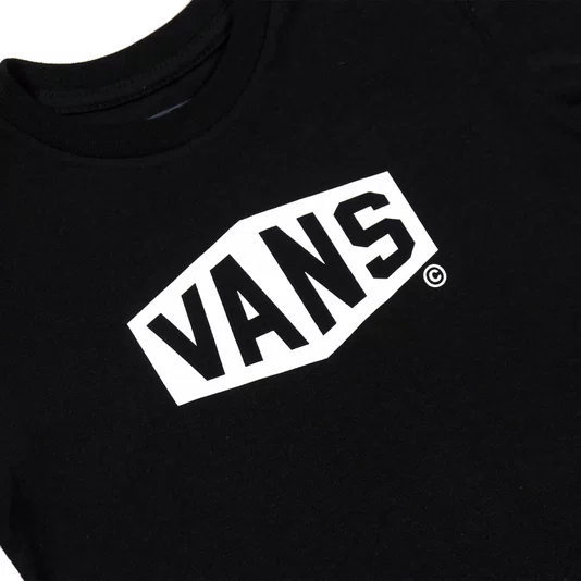 Camiseta Vans Hex Logo Infantil Preto
