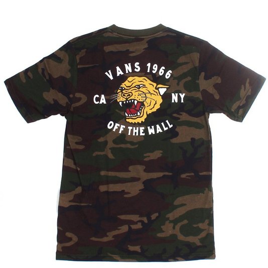 Camiseta Vans Juvenil Tiger Camo Camuflado