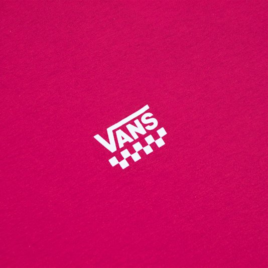 Camiseta Vans Left Chest Logo Rosa