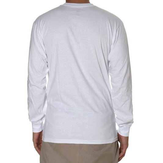 Camiseta Vans Og Checker Manga Longa Branco