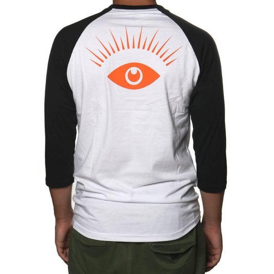 Camiseta Vans Ricardo Dexter Raglan 3/4 Branco/Preto