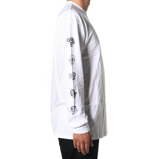 Camiseta Vans Rowan Zorilla Face Manga Longa Branco