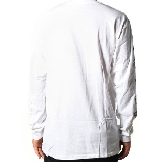 Camiseta Vans Rowan Zorilla Face Manga Longa Branco