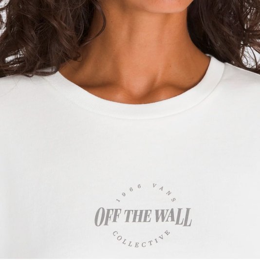 Camiseta Vans Rylen Relaxed Crop Marshmallow