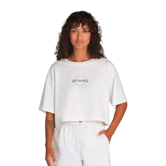 Camiseta Vans Rylen Relaxed Crop Marshmallow