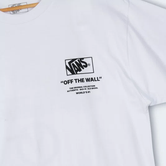 Camiseta Vans Stacked Hi Branco
