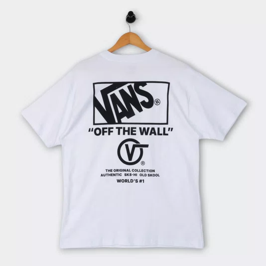 Camiseta Vans Stacked Hi Branco