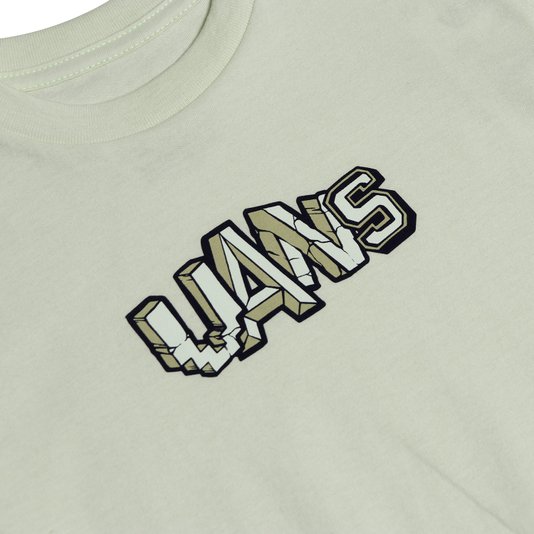 Camiseta Vans Stacked Ss Infantil Verde Lima