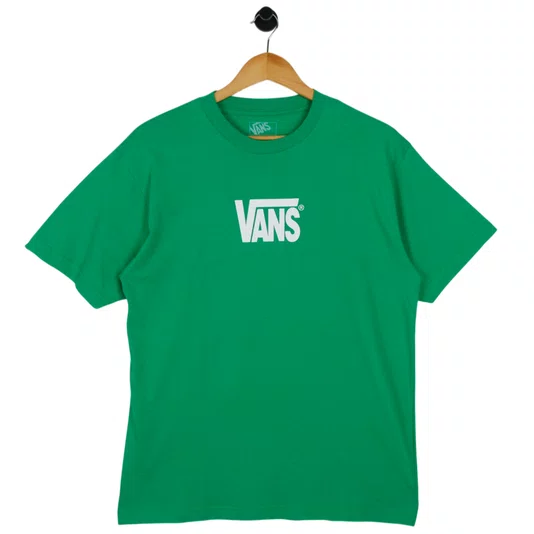 Camiseta Vans Stretch Logo Verde Bandeira