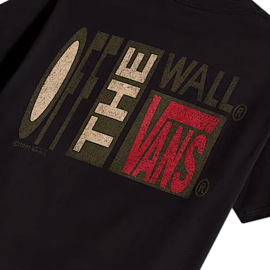 Camiseta Vans Stretch Stack Crackle Ss Preto