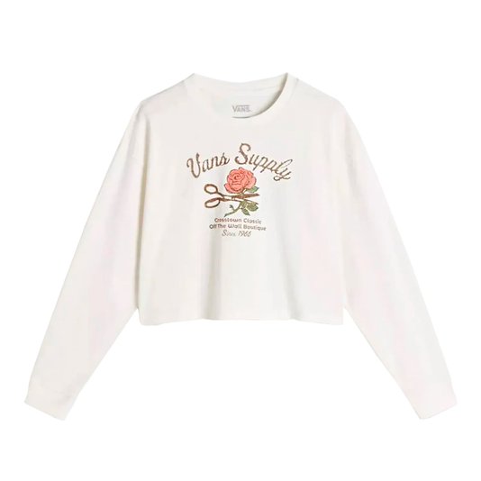 Camiseta Vans Supply Boutique Cropped Creme