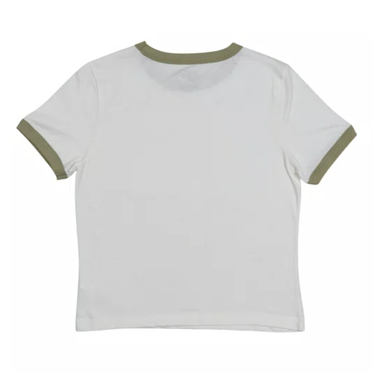 Camiseta Vans Thats All Ri Feminina Creme/Verde
