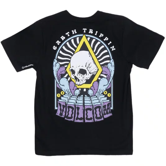 Camiseta Volcom Arched Juvenil Preto