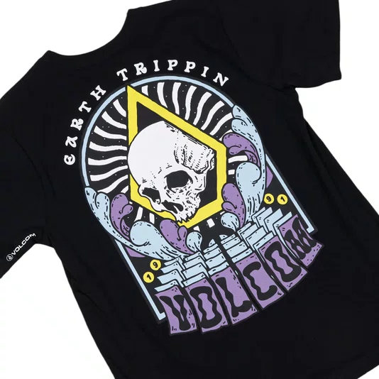 Camiseta Volcom Arched Juvenil Preto
