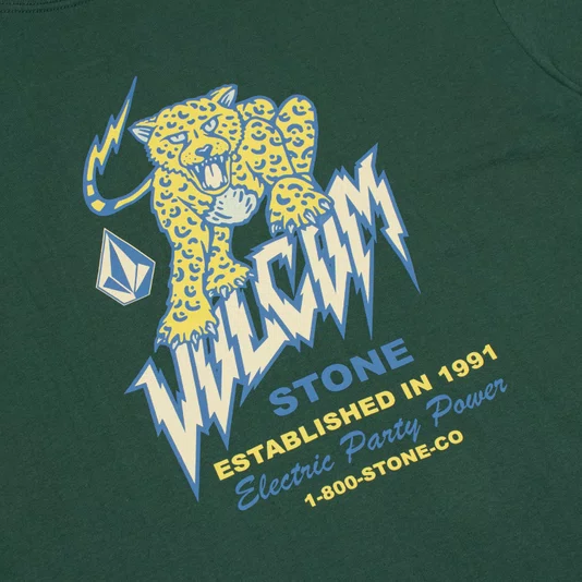 Camiseta Volcom Comfort Meow Verde