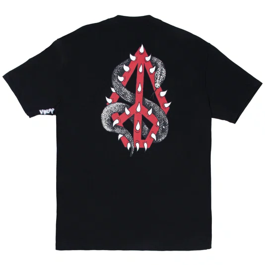 Camiseta Volcom Comfort Snake Peace Preto