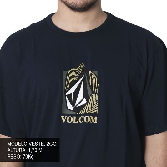 Camiseta Volcom Crostic Azul Marinho