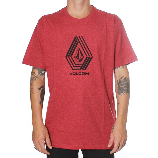 Camiseta Volcom Cycle Stone Vermelho