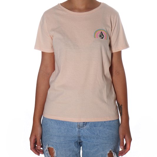 Camiseta Volcom Easy Babe Feminina Rosa