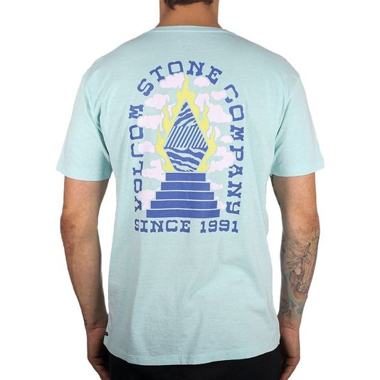 Camiseta Volcom Esp Mc Altarium Verde Agua