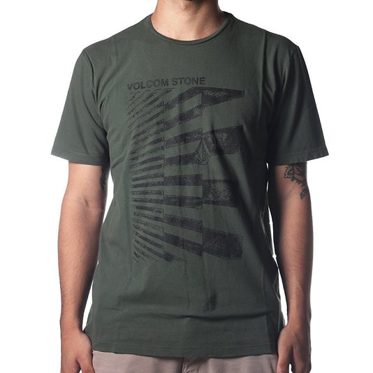 Camiseta Volcom Especial Stone Truth Verde Militar