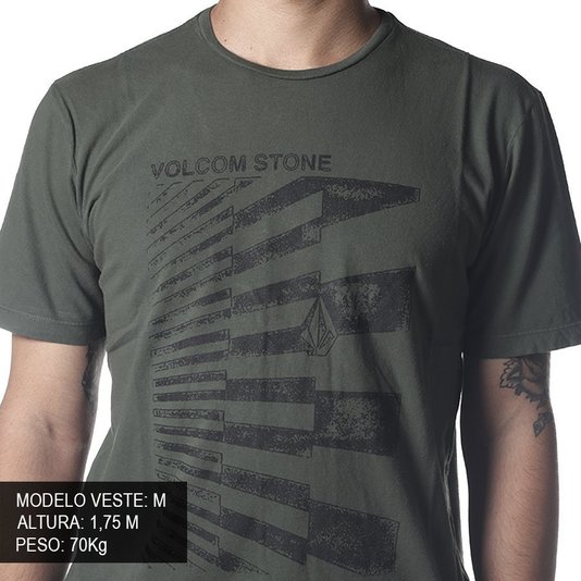Camiseta Volcom Especial Stone Truth Verde Militar