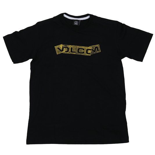 Camiseta Volcom Fooled Juvenil Preto