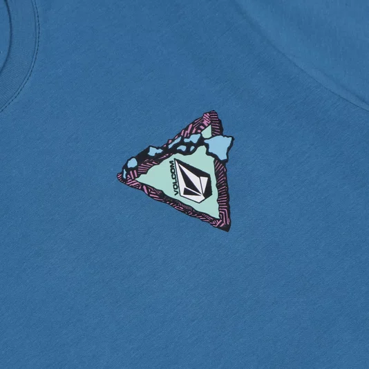 Camiseta Volcom Hi Loops Juvenil Azul