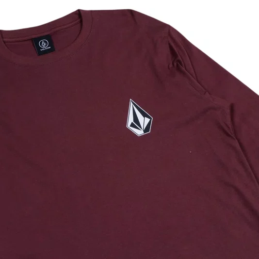 Camiseta Volcom Iconic M/L Bordo